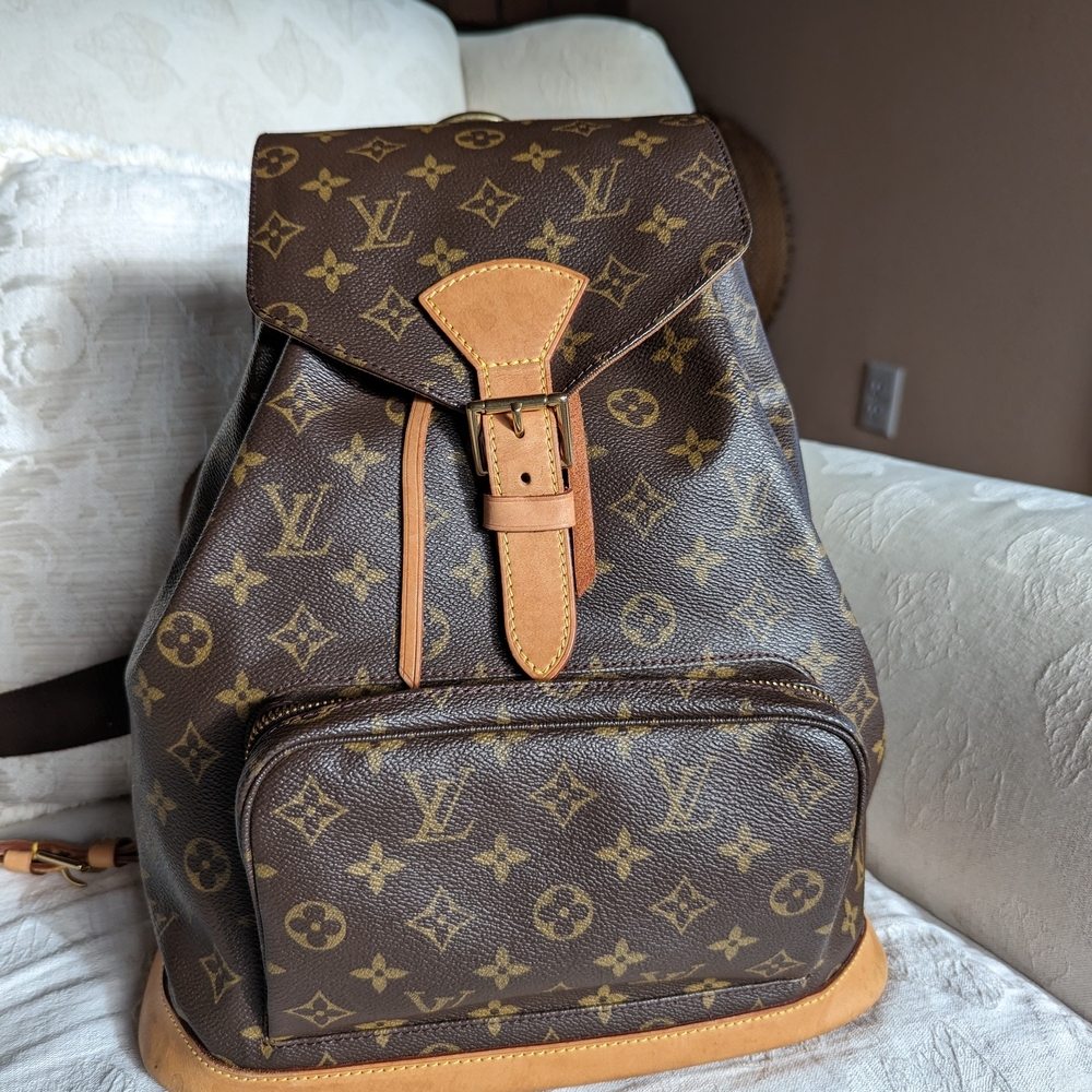Vintage Louis Vuitton Brown Tan Monogram Backpack